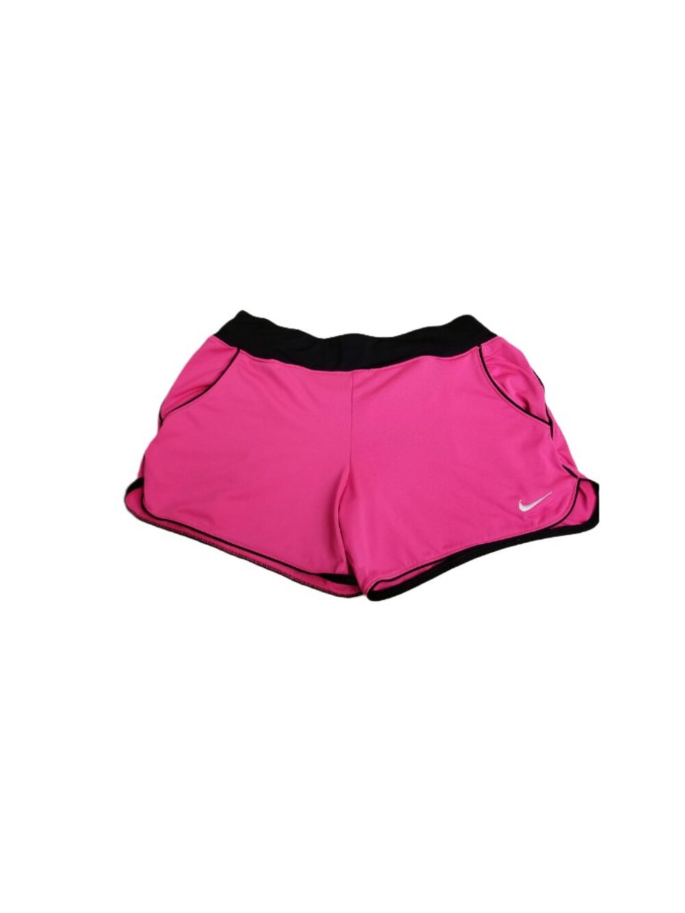 Nike Dri-FIT Womens Large Pink Black Running Shorts Athletic Workout